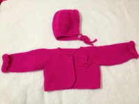 Beautiful Sweater with flower and Hat